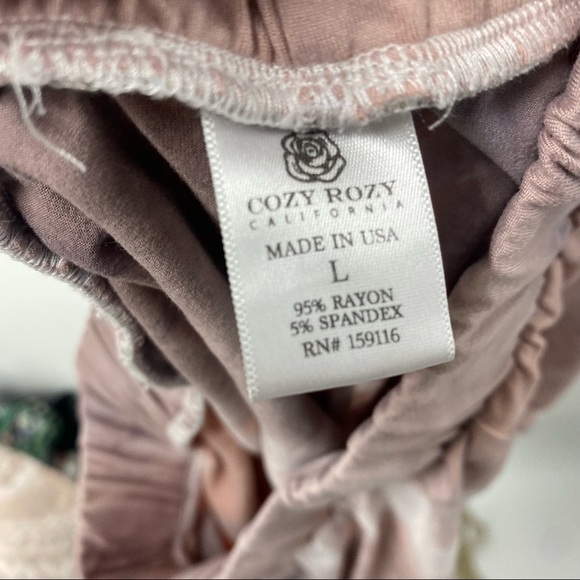 Cozy Rozy California tie dye print sleep shorts L - Picture 3 of 5